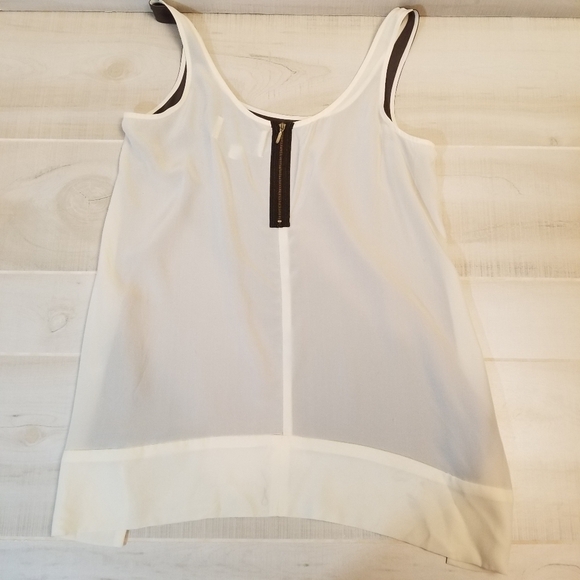 {S/P} Brochu Walker Two Toned Silk Tank Top - Picture 3 of 9